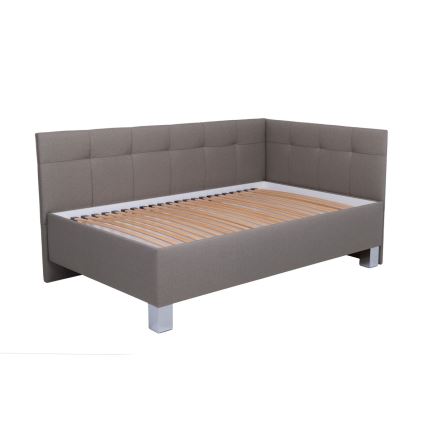 Polsterbett mit Matratze und Stauraum MARIA PETITE 120x200 cm Taupe