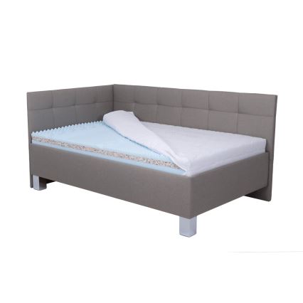 Polsterbett mit Matratze und Stauraum MARIA PETITE 120x200 cm Taupe