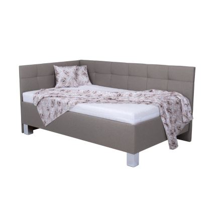 Polsterbett mit Matratze und Stauraum MARIA PETITE 120x200 cm Taupe