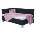 Polsterbett MARIA PETITE 120x200 cm mit Stauraum – ohne Matratze, Anthrazit