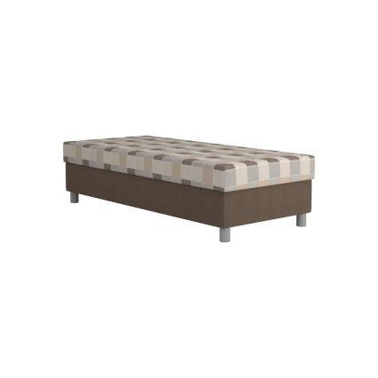 Polsterbett mit Bettkasten und Matratze GEORGE 90x200 cm, braun