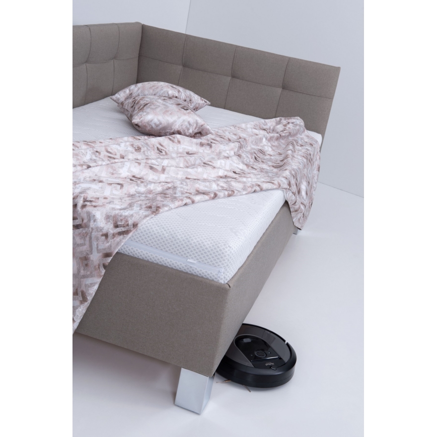 Polsterbett mit Matratze und Stauraum MARIA PETITE 120x200 cm taupe