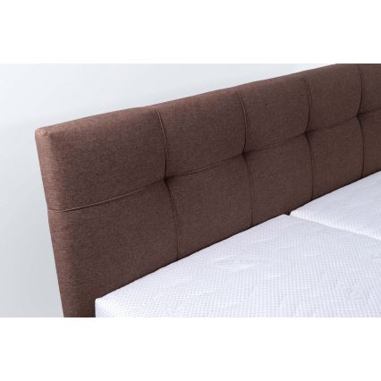 Polsterbett mit Stauraum ohne Matratze MARIA 180x200 cm braun