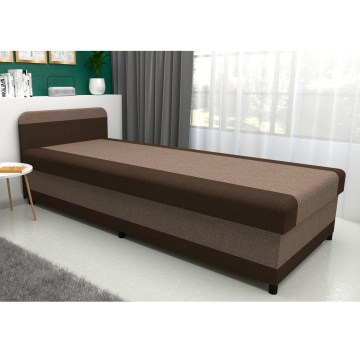 Polsterbett mit Stauraum TALI 80x202 Braun/Beige