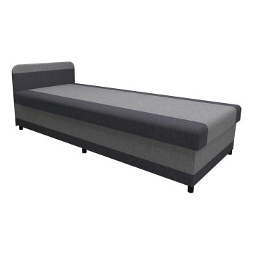 Polsterbett mit Stauraum TALI 80x202 Grau/Anthrazit