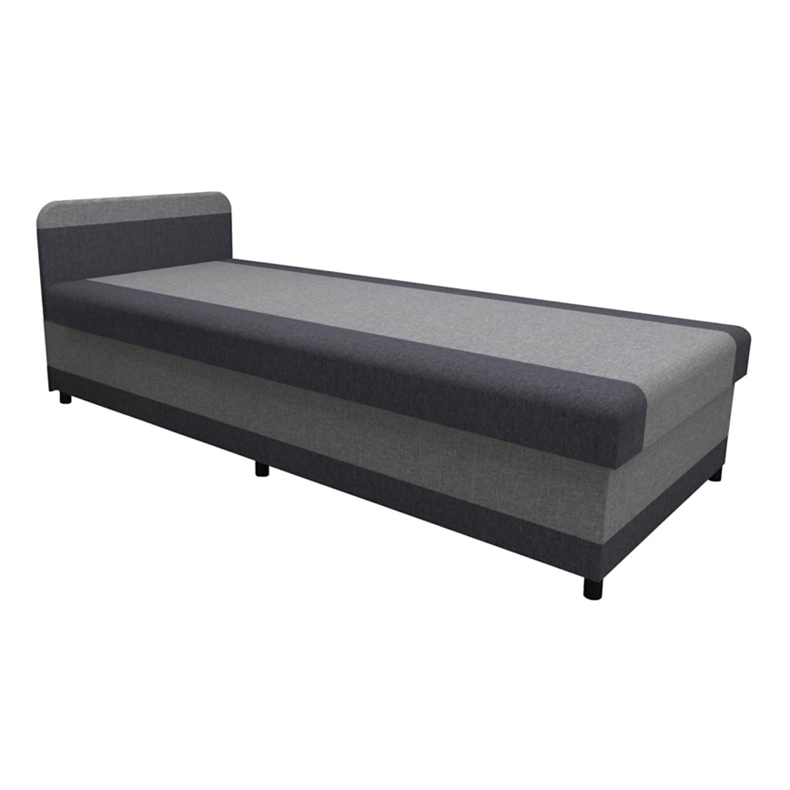 Polsterbett mit Stauraum TALI 80x202 Grau/Anthrazit