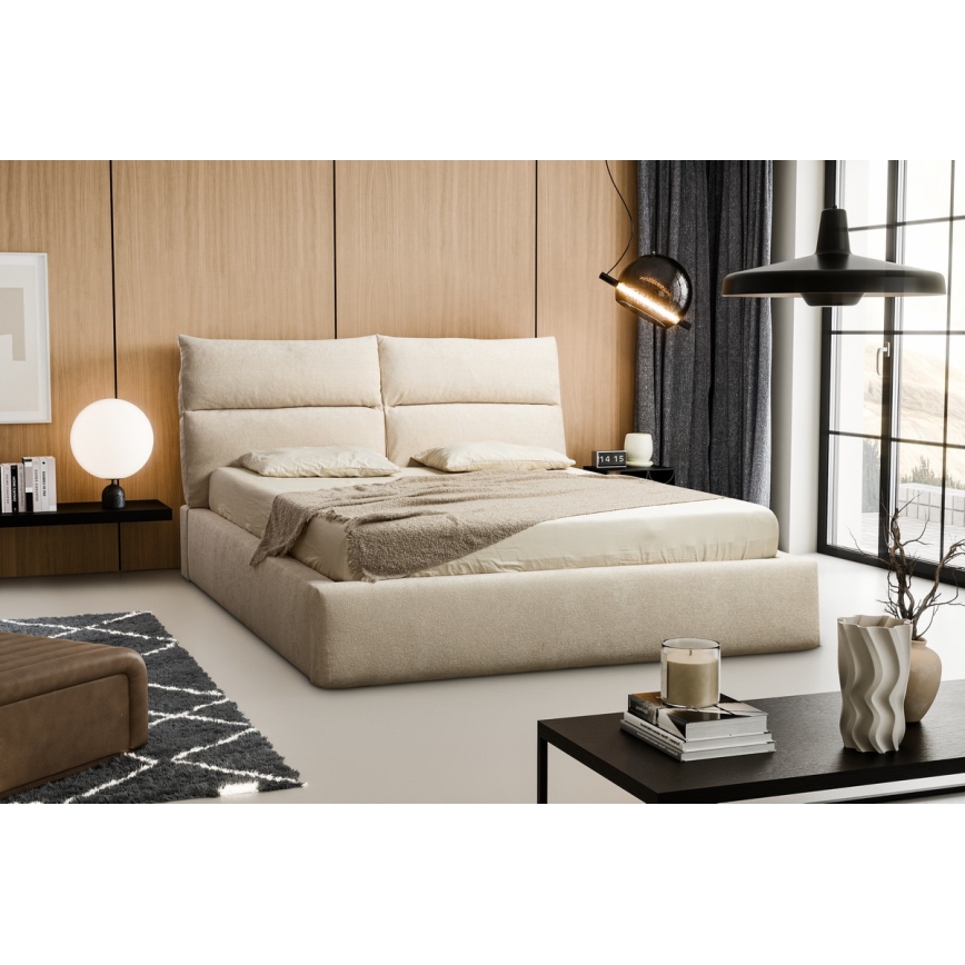 Polsterbett ohne Matratze BASIL 180x200 cm beige