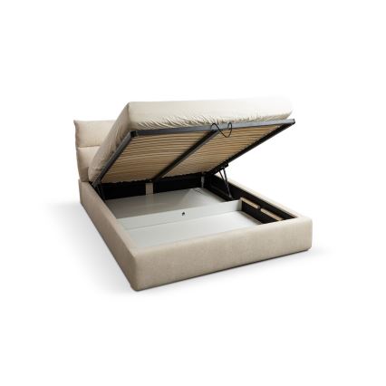 Polsterbett ohne Matratze BASIL 180x200 cm beige