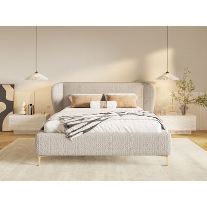 Polsterbett ohne Matratze DALIA 160x200 cm beige