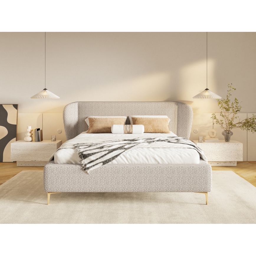 Polsterbett ohne Matratze DALIA 160x200 cm beige