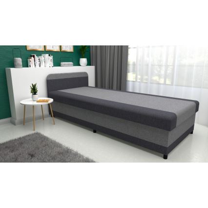Polsterbett mit Stauraum TALI 80x202 Grau/Anthrazit