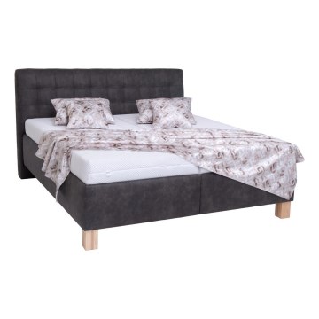 Polsterbett VIOLET 160x200 cm – mit Stauraum, ohne Matratze, dunkelgrau