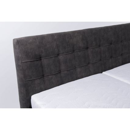 Polsterbett VIOLET 160x200 cm – mit Stauraum, ohne Matratze, dunkelgrau