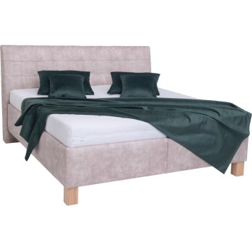 Polsterbett VIOLET 180x200 cm mit Bettkasten, ohne Matratze, beige