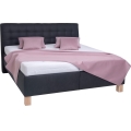 Polsterbett VIOLET 180x200 cm mit Matratze und Bettkasten, Anthrazit