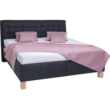 Polsterbett VIOLET 180x200 cm mit Matratze und Bettkasten, Anthrazit