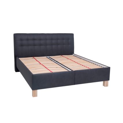 Polsterbett VIOLET 180x200 cm mit Matratze und Bettkasten, Anthrazit