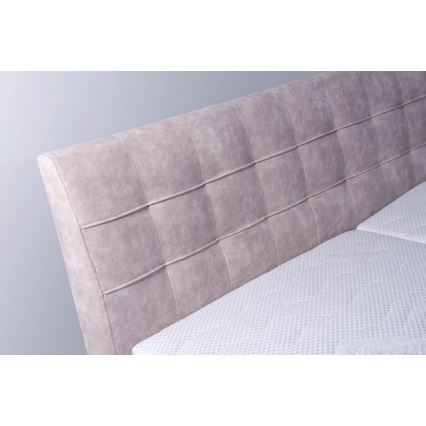Polsterbett VIOLET 180x200 cm mit Matratze und großzügigem Stauraum, beige