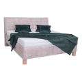 Polsterbett VIOLET 180x200 cm mit Matratze und praktischem Stauraum, beige
