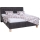 Polsterbett VIOLET 180x200 cm mit Matratze und Stauraum, dunkelgrau