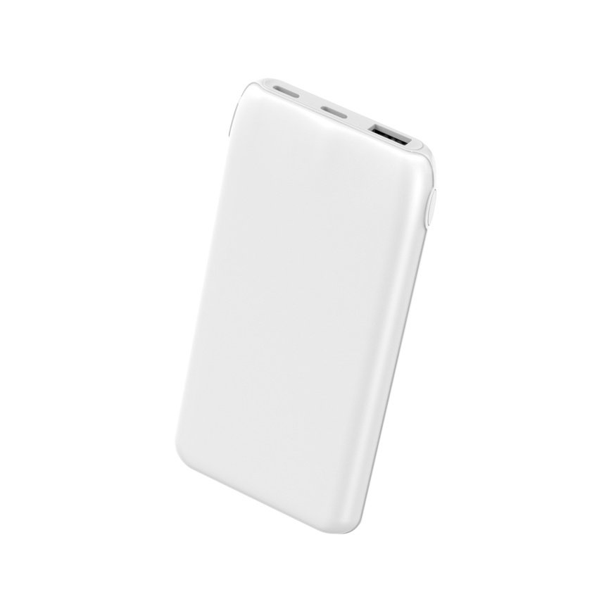 Powerbank 10000 mAh 10W Power Delivery 2xUSB-C + 1xUSB-A Weiß