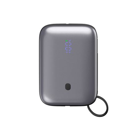 Powerbank 10000 mAh 20W Power Delivery Compact mit integriertem einziehbaren USB-C-Kabel 1m schwarz