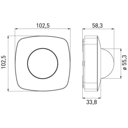 Präsenzmelder PRES SENSOR 2000W schwarz
