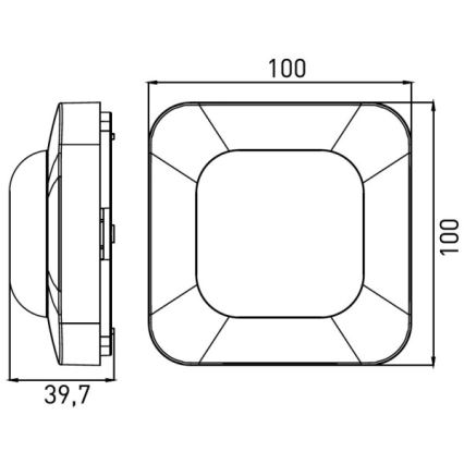 Präsenzmelder PRES SENSOR 2000W, weiß