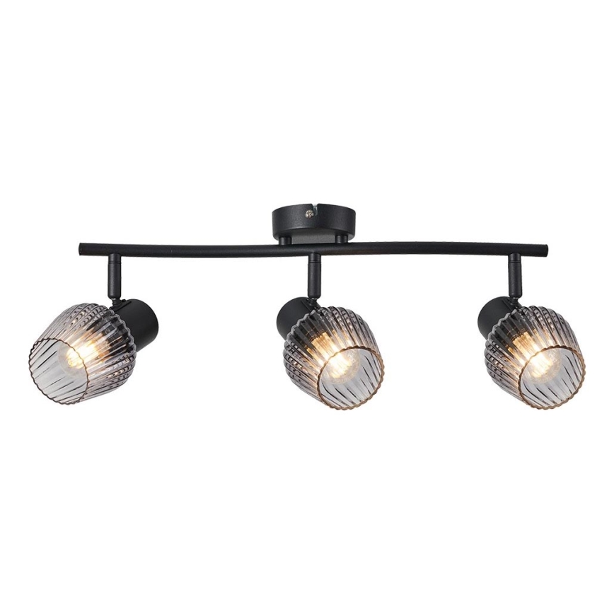 Prezent 14102 - Strahler OASIS 3xE27/60W/230V schwarz/rauchig