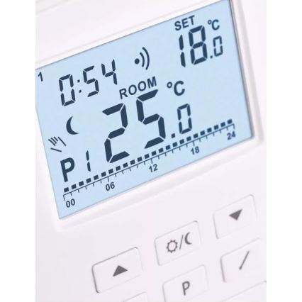 Programmierbares Thermostat 230V+2xAA