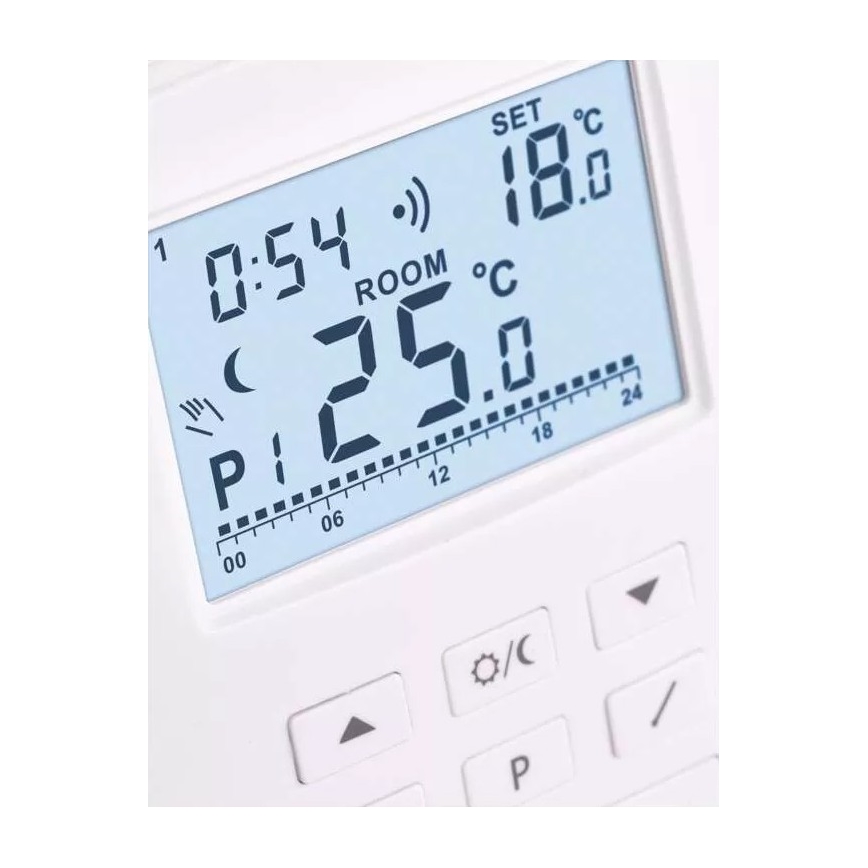 Programmierbares Thermostat 230V+2xAA