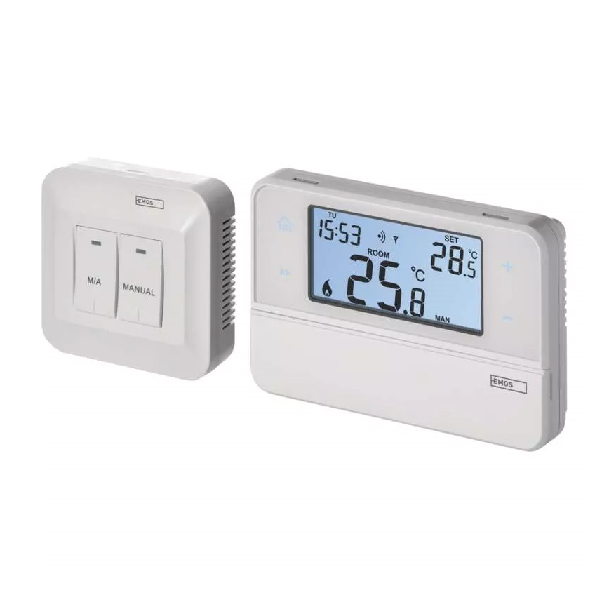 Programmierbares Thermostat 230V + 2xAA