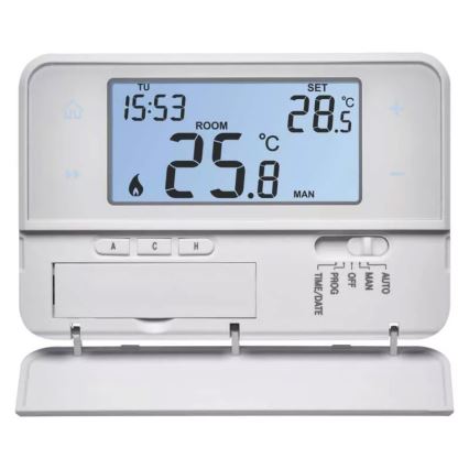 Programmierbares Thermostat 230V + 2xAA