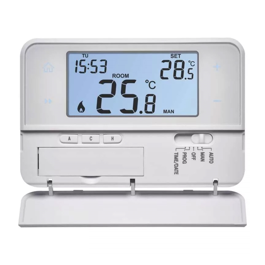 Programmierbares Thermostat 230V + 2xAA