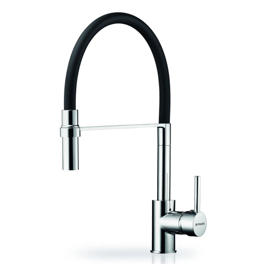Pyramis 90939801 - Wasserhahn (Armatur) mit flexiblem Arm SERINA Chrom/schwarz