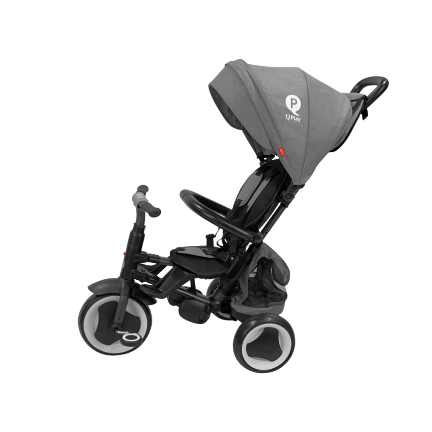 QPlay - 3-in-1 Kinder-Dreirad RITO EVA PLUS grau