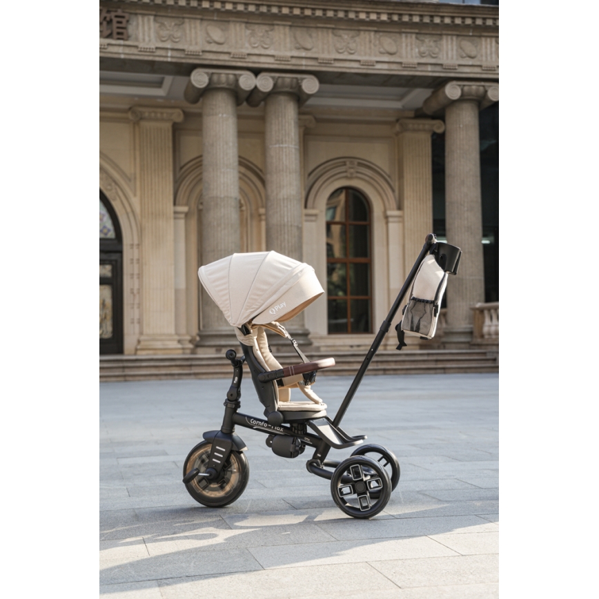 QPlay - Kinder-Dreirad 7-in-1 COMFO MAX beige