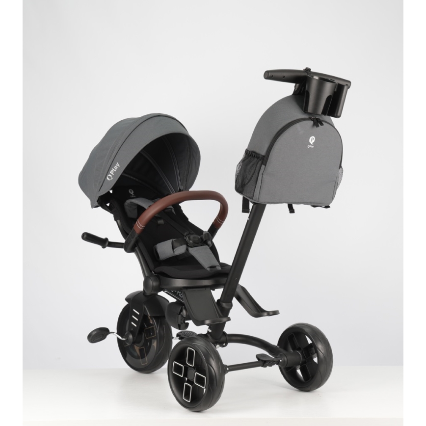 QPlay - Kinder-Dreirad 7-in-1 COMFO MAX grau