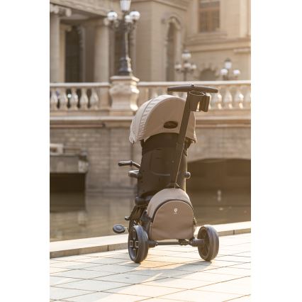 QPlay - Kinder-Dreirad 8-in-1 COMFO MAX beige