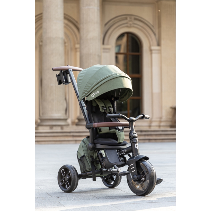 QPlay - Kinder-Dreirad 8-in-1 COMFO MAX grün