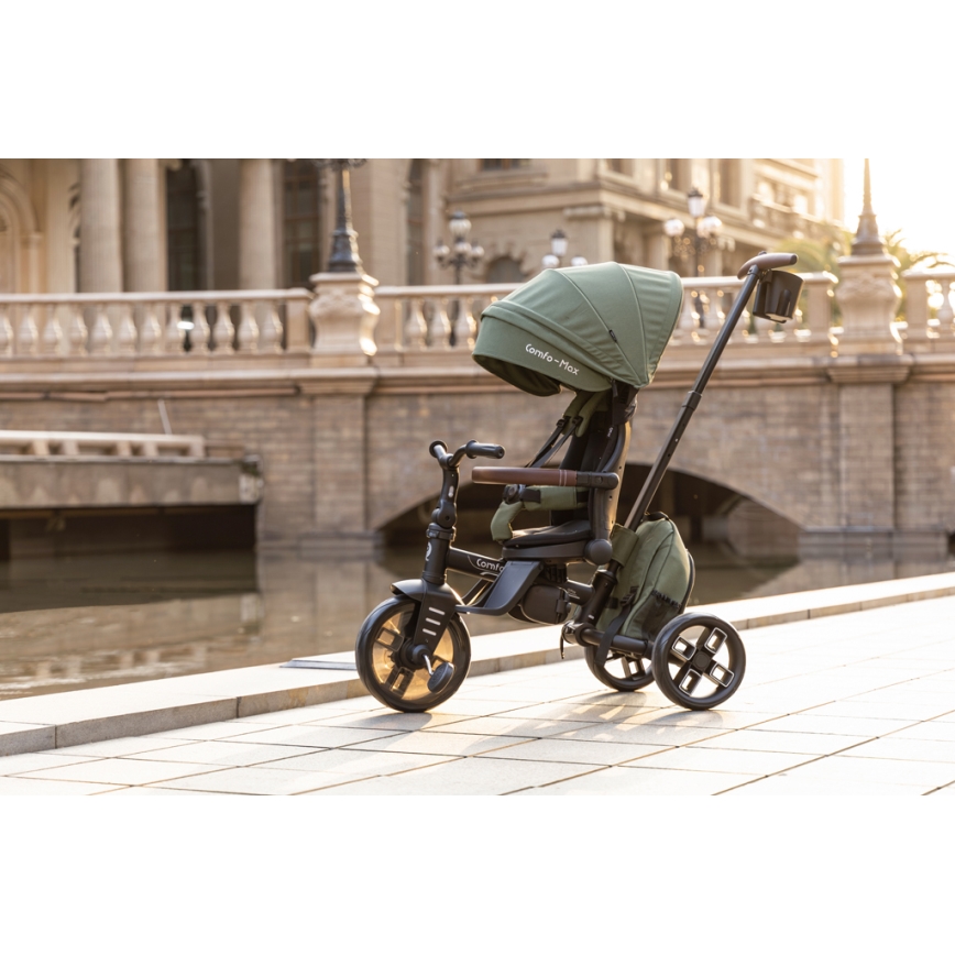 QPlay - Kinder-Dreirad 8-in-1 COMFO MAX grün