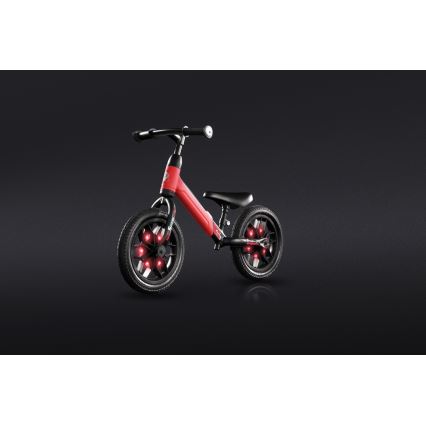 QPlay - Laufrad mit LED-Lichtern in den Rädern SPARK Rot