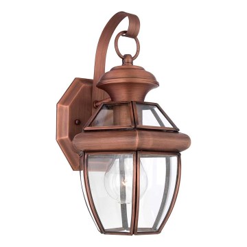 Quoizel - Außenwandleuchte NEWBURY 1xE27/60W/230V IP44 kupferfarben