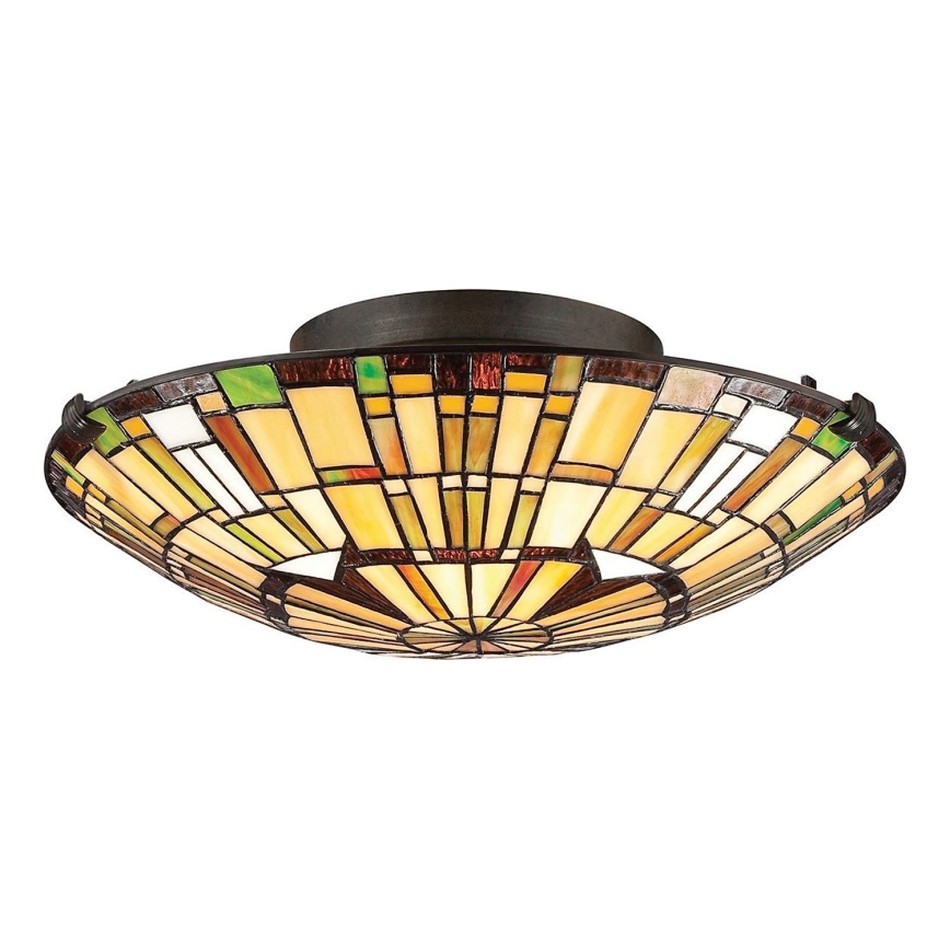 Quoizel - Deckenleuchte Tiffany REED 2xE27/60W/230V, Durchmesser 42 cm