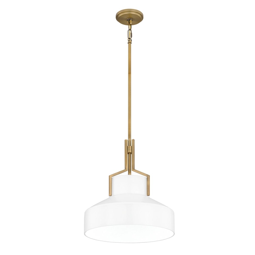Quoizel - Deckenleuchte mit Stange BRECKEN 2xE27/60W/230V gold/weiß