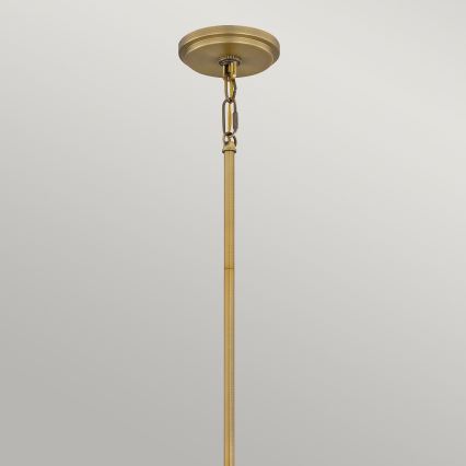 Quoizel - Deckenleuchte mit Stange BRECKEN 2xE27/60W/230V gold/weiß