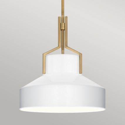 Quoizel - Deckenleuchte mit Stange BRECKEN 2xE27/60W/230V gold/weiß