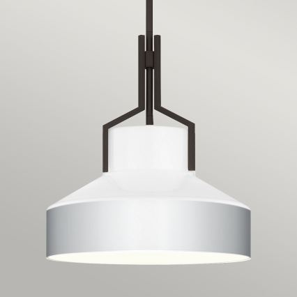 Quoizel - Pendelleuchte BRECKEN an Stange 2xE27/60W/230V schwarz/weiß