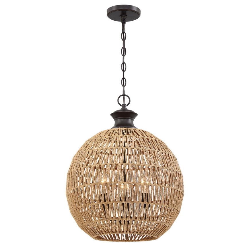 Quoizel - Kronleuchter an Kette CASABLANCA 3xE27/60W/230V braun