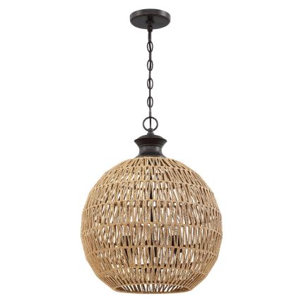 Quoizel - Kronleuchter an Kette CASABLANCA 3xE27/60W/230V braun